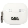 Karl Lagerfeld KLA3RUNIKH AirPods 3 dėklas baltos spalvos silikoninis Karl Head 3D