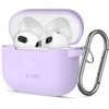 Apple AirPods 3 Tech-Protect silikoninis dėklas ausinėms levandų spalvos