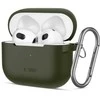 Apple AirPods 3 Tech-Protect silikoninis Olive dėklas ausinėms žalios spalvos