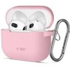 Apple AirPods 3 Tech-Protect silikoninis Dusty dėklas ausinėms rožinės spalvos