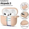 Apple AirPods 3 Tech-Protect silikoninis Caffe Latte dėklas ausinėms kreminės spalvos