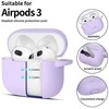 Apple AirPods 3 Tech-Protect silikoninis dėklas ausinėms levandų spalvos