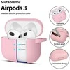 Apple AirPods 3 Tech-Protect silikoninis Dusty dėklas ausinėms rožinės spalvos