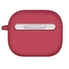 Raudonas silikoninis AirPods 3 dėklas su vyriu