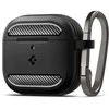 Apple AirPods 4 Spigen Rugged Armor Matte dėklas ausinėms juodos spalvos