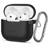 Apple AirPods 4 Tech-Protect silikoninis Hook dėklas jūsų ausinėms juodos spalvos