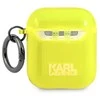 Karl Lagerfeld Choupette Head Glitter - dėklas skirtas Airpods (fluo yellow)