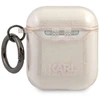 Karl Lagerfeld KLA2UKHGD AirPods dėklas aukso spalvos Glitter Karl`s Head
