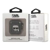 Karl Lagerfeld KLA2UKHGK AirPods dėklas juodos spalvos Glitter Karl`s Head