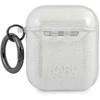 Apple AirPods ausinių dėklas Karl Lagerfeld Glitter Karl`s Head (KLA2UKHGS) sidabrinės spalvos