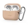 Dėklas Apple AirPods Pro 1/2 Tech-Protect silikonai su šautuvu Cafe Latte kreminis