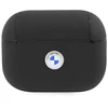 BMW BMAP2SSLBK AirPods Pro 2 dėklas juodos spalvos Genuine Leather sidabro spalvos Logo