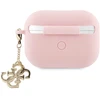 Guess GUAP2LECG4P AirPods Pro 2 (2022/2023) dėklas rožinės spalvos Liquid Silicone Glitter Triangle Charm