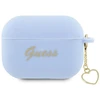 Guess GUAP2LSCHSB AirPods Pro 2 (2022/2023) dėklas mėlynos spalvos silikoninis Charm Heart Collection