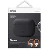 Uniq nexo AirPods Pro 2 GEN dėklas + ausų kabliukai, silikoninis šariato/medžio anglių pilka