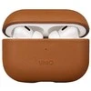 Atidarytas rudas UNIQ odinis dėklas AirPods Pro 2