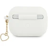 Guess GUAPLSCHSH AirPods Pro dėklas baltos spalvos Silicone Charm Heart Collection