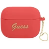 Guess GUAPLSCHSR AirPods Pro dėklas red silikoninis Charm Heart Collection