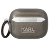 Karl Lagerfeld KLAPHNKCTGK Airpods Pro dėklas juodos spalvos Glitter Karl&Choupette