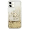 Guess GUHCN61LG4GGO Apple iPhone 11 6,1″ / Xr auksinis kietas dėklas 4G Big Liquid Glitter