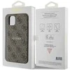 Dėklas GUESS GUHMN61G4GFRW IPHONE 11 6.1 " / XR BROWN / BROWN HARDCASE 4G COLLECTION LEATHER METAL LOGO MAGSAFE