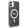 Guess Rinkinys GUBPN61H4EACSK Dėklas + Įkroviklis Apple iPhone 11 6.1″ juodos spalvos Hard Dėklas 4G Print MagSafe
