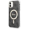Apple iPhone 11 Guess dėklas 4G Print MagSafe + Belaidis Įkroviklis (GUBPP13XH4EACSW) juodos spalvos