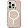Guess GUHMN61HCMCGP Apple iPhone 11 / Xr 6.1″ rožinės spalvos kietas dėklas Glitter Gold MagSafe