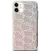 Apple iPhone 11 Hello Kitty dėklas IML Gradient Electrop Crowded Kitty Head (HKHCN61HCHPEP) rožinės spalvos