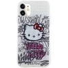 Hello Kitty HKHCN61HDGPHT Apple iPhone 11 / Xr 6.1" baltos spalvos harddėklas IML Kitty On Bricks Graffiti