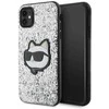 Karl Lagerfeld KLHCN61G2CPS Apple iPhone 11 /Xr 6.1″ sidabrinis kietas dėklas Glitter Choupette Patch
