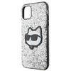 Karl Lagerfeld KLHCN61G2CPS Apple iPhone 11 /Xr 6.1″ sidabrinis kietas dėklas Glitter Choupette Patch