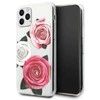 Guess GUHCN58ROSTRT Apple iPhone 11 Pro skaidrus kietas dėklas Flower Desire rožinės spalvos & baltos spalvos Rose