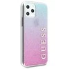 Guess dėklas, skirtas iPhone 11 Pro Max GUHCN65PCUGLPBL rožinės-mėlynos spalvos kietas dėklas Glitter Gradient