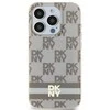 DKNY DKHMN61HCPTSE Apple iPhone 11 Xr 6.1 inch beige kietas dėklas IML Checkered Mono Pattern & Printed Strip