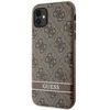 Guess GUHCN61P4SNW Apple iPhone 11 / Xr rudos spalvos kietas dėklas 4G Stripe