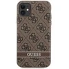 Guess GUHCN61P4SNW Apple iPhone 11 / Xr rudos spalvos kietas dėklas 4G Stripe
