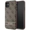 Guess GUHCN61P4SNW Apple iPhone 11 / Xr rudos spalvos kietas dėklas 4G Stripe
