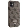 Apple iPhone 11 / XR Guess dėklas Crossbody 4G Metal Logo (GUHCN61P4TDSCPW) rudos spalvos