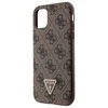 Apple iPhone 11 / XR Guess dėklas Crossbody 4G Metal Logo (GUHCN61P4TDSCPW) rudos spalvos