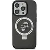 Karl Lagerfeld KLHMN61HMRSKCK Apple iPhone 11/ Xr 6.1″ juodos spalvos kietas dėklas Ring Stand Karl&Choupettte Ma