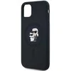 Karl Lagerfeld KLHMN61SCMKCRHK Apple iPhone 11 / Xr 6.1″ juodos spalvos kietas dėklas Silicone Karl & Choupette Ma