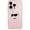 Karl Lagerfeld KLHCN61HKLPCHP Apple iPhone 11 / Xr 6.1″ rožinės spalvos kietas dėklas IML Choupette Head & Monogram