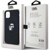 Karl Lagerfeld KLHMN61SCMKCRHK Apple iPhone 11 / Xr 6.1″ juodos spalvos kietas dėklas Silicone Karl & Choupette Ma