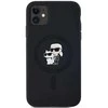 Karl Lagerfeld KLHMN61SCMKCRHK Apple iPhone 11 / Xr 6.1″ juodos spalvos kietas dėklas Silicone Karl & Choupette Ma