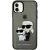 Karl Lagerfeld KLHCN61HNKCTGK Apple iPhone 11/ Xr 6,1″ juodos spalvos kietas dėklas Gliter Karl&Choupette