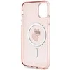 Karl Lagerfeld KLHMN61HFCCNOP Apple iPhone 11 / Xr 6.1″ rožinės spalvos kietas dėklas IML Choupette MagSafe