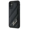 Apple iPhone 11 / XR Karl Lagerfeld Diagonal Quilted Script (KLHCN61PQDSMGK) dėklas telefonui juodos spalvos