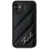 Apple iPhone 11 / XR Karl Lagerfeld Diagonal Quilted Script (KLHCN61PQDSMGK) dėklas telefonui juodos spalvos