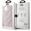 Apple iPhone 11 / XR Karl Lagerfeld Diagonal Quilted Script (KLHCN61PQDSMGP) dėklas telefonui rožinės spalvos